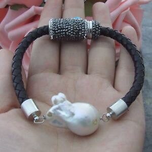 yzuXbg@ANZT?@zCgp[uXbg}OlbgNXvwhite keshi pearl leather bracelet magnet clasp 8