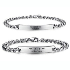 【送料無料】ブレスレット　アクセサリ—　パーソナライズカップルブレスレットカスタムカップルpersonalized name free engraved couple bracelets custom engraved couple jewelry