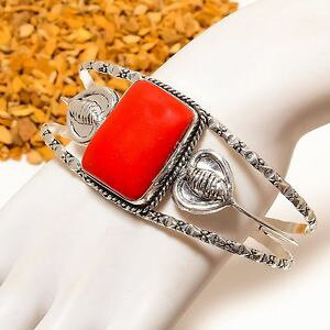 yzuXbg@ANZT?@C^AR[JtuXbg listingoutstanding italian coral ethnic cuff silver plated bracelet adst c44