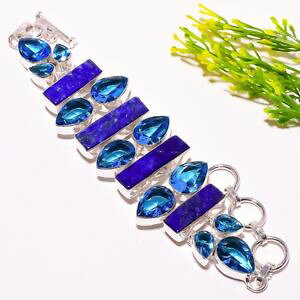 yzuXbg@ANZT?@gp[YuXbg78sb782lapis lazuli, blue topaz gemstone handmade fashion jewelry bracelet 78 sb782