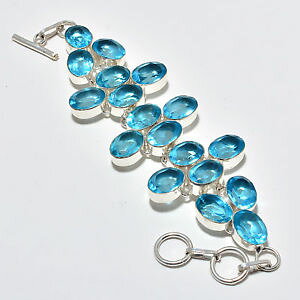 �y���������z�u���X���b�g�@�A�N�Z�T��?�@�g�p�[�Y�u���X���b�g listingblue topaz gemstone ethnic jewelry handmade bracelet 40 gms rbb436