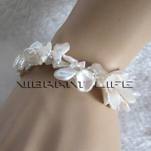 yzuXbg@ANZT?@7 915mmzCgkeshi 2rowuXbg7 915mm white keshi 2row freshwater pearl bracelet magnetic clasp