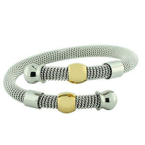 �y���������z�u���X���b�g�@�A�N�Z�T��?�@�}�[���}���`edforce acero inoxidable dos tonos malla espiral multi pulsera mujer pulsera