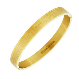 �y���������z�u���X���b�g�@�A�N�Z�T��?�@�J���[���N���V�Racciaio inox giallo color oro classico lords preghiera italiano bracciale