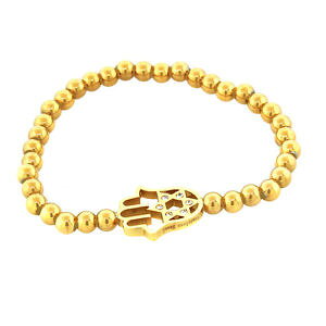 �y���������z�u���X���b�g�@�A�N�Z�T��?�@�h���h�f�C���B�b�hedforce acero inoxidable tono dorado hamsa estrella david cristales