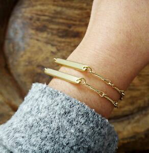 �y���������z�u���X���b�g�@�A�N�Z�T��?�@�S�[���f���o�[�u���X���b�ggolden bar id bracelets