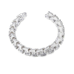yzuXbg@ANZT?@hS{[`F[XeXYuXbgbker dragon bone chain stainless steel mens silver plated bracelet 826 62g