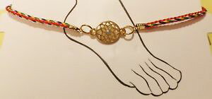 yzuXbg@ANZT?@uXbgS[hA[fRR[hankle bracelet gold color brilliant color deco cord braided 683