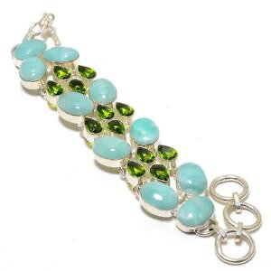 yzuXbg@ANZT?@JrAyhbggp[YuXbgcaribbean larimar,peridot topaz gemstone whole jewelry bracelet 78