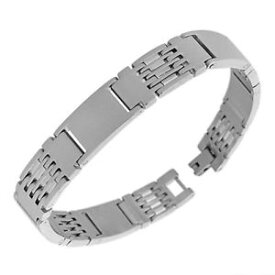 【送料無料】ブレスレット　アクセサリ—　ステンレスリンクチェーンmensブレスレットstainless steel silvertone link chain mens bracelet with clasp