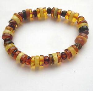 yzuXbg@ANZT?@oguXbg75natural baltic amber elastic stretch bracelet approx 75