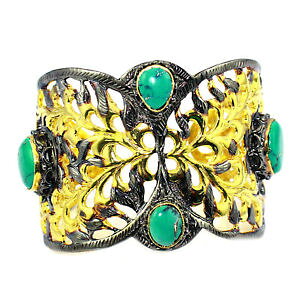 �y���������z�u���X���b�g�@�A�N�Z�T��?�@�`�x�b�g�g���R�i�o�z�J�t�X925�X�^�[�����Otibetan turquoise navajo cuff 925 sterling silver overlay ethnic jewelry