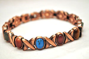�y���������z�u���X���b�g�@�A�N�Z�T��?�@�����N�u���X���b�g���f�B�[�Xladies 775 in copper hugs amp; semiprecious kisses magnetic link bracelet 4 pain
