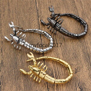 yzuXbg@ANZT?@ACXR[sIVbNuXbg`^zbgalloy scorpion chic bracelet titanium steel charm jewelry men women gifts hot 1x