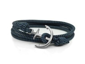 【送料無料】ブレスレット　アクセサリ—　ジグザグシルバーアンカーブレスレットロープstorm zig zag amp; silver traditional anchor bracelet paracord rope nautical