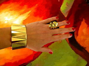 �y���������z�u���X���b�g�@�A�N�Z�T��?�@�u���X���b�g�u�����h�X�g���b�`topshop gold look metal stretch bracelet brand unique