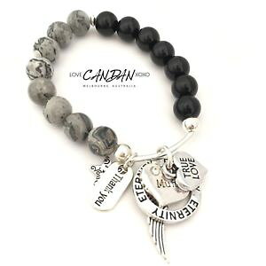 �y���������z�u���X���b�g�@�A�N�Z�T��?�@�G�^�j�e�B�[�����O�u���X���b�gmum true love eternity ring angel souvenir thank you gift friendship bracelet