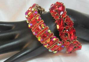 �y���������z�u���X���b�g�@�A�N�Z�T��?�@2 ���b�h���C���X�g�[��2 colorful red rhinestone stretch bracelets