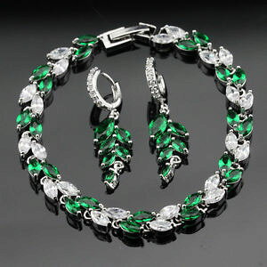 yzuXbg@ANZT?@Ghgp[YX^[OZbgCAOuXbggreen emerald topaz sterling silver sets drop earrings bracelet