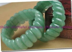 【送料無料】ブレスレット　アクセサリ—　25x8x7mm75アベンチュリンガラスhand25x8x7mm woven natural green aventurine jade bracelets 75