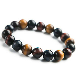 yzuXbg@ANZT?@uXbgaaa10mmnatural colorful tiger eye gemstone round beads bracelet aaa 10mm
