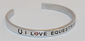 �y���������z�u���X���b�g�@�A�N�Z�T��?�@�n���h���C�h�u���X���b�gi love equestrian handmade amp; polished bracelet