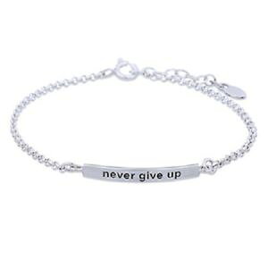 yzuXbg@ANZT?@Vo[uXbg|hsilver bracelet adjustable rollo 925 sterling handcrafted engraved never give up