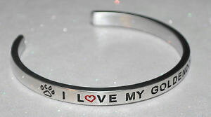 �y���������z�u���X���b�g�@�A�N�Z�T��?�@�n���h���C�h�u���X���b�gi love my goldendoole handmade amp; polished bracelet