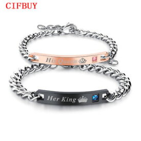 【送料無料】ブレスレット　アクセサリ—　cifbuyニューステートメントidジュエリーcifbuy fashion hollow box chain couple bracelets statement id lover jewelry