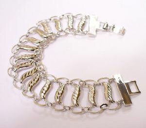 �y���������z�u���X���b�g�@�A�N�Z�T��?�@1uk�z���C�g�����N�`�F�[���u���X���b�g20cmfashion 1uk ladies white gold plated wide link chain charm bracelet 20cm