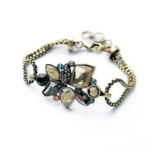 �y���������z�u���X���b�g�@�A�N�Z�T��?�@�u���X���b�g���g��bracelet female blue flower fine irregular retro original evening marriage ct2