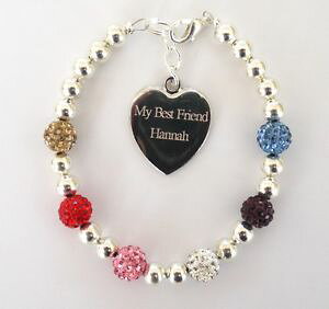 yzuXbg@ANZT?@~bNXJ[NX^fB[X{bNXp[\iCYuXbgmixed colour crystal ladies girls friends engraved personalised bracelet in box