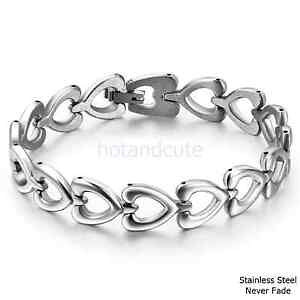 yzuXbg@ANZT?@{bNXXeXX`[n[guXbgVo[K[thgirl friend love gift in box stainless steel heart bracelet silver never fade