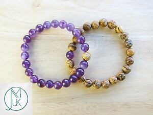 yzuXbg@ANZT?@78SAWXgWXp[uXbgcouple amethystjasper natural gemstone bracelet 78 elasticated healing stone