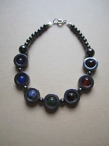 yzuXbg@ANZT?@`Nw}^CgOuXbgX^[OVo[chakra gemstones amp; hematite ring bracelet sterling silver