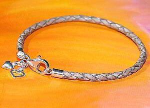 yzuXbg@ANZT?@x[WAvX^[OVo[CxCA[guXbg listingladies 3mm beige leather amp; sterling silver heart charm bracelet by lyme bay art