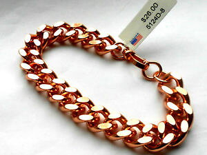 �y���������z�u���X���b�g�@�A�N�Z�T��?�@mens�����N850�u���X���b�g�A�����J bright pure copper mens curb chain link 850 bracelet usa made