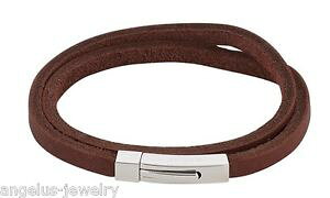 �y���������z�u���X���b�g�@�A�N�Z�T��?�@���U�[�X�g���b�v�N���C�h�u���E���X�e�����X�X�`�[���N���X�valraune, leather strap clyde, brown, 38 cm, stainless steel clasp, 102480