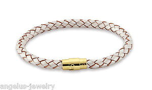 �y���������z�u���X���b�g�@�A�N�Z�T��?�@�u���X���b�g�p�[���S�[���h�X�e�����X�X�`�[��alraune, leather bracelet juno, pearl, 19 cm, gold, stainless steel, 104618 _ 2