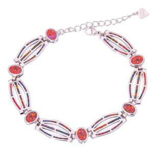 yzuXbg@ANZT?@WG[`F[uXbgos415IWt@CA[Ip[luxury orange fire opal silver for women jewelry gemstone chain bracelet os415