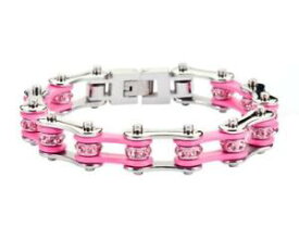 【送料無料】ブレスレット　アクセサリ—　ローザヒートサカデナmujer rosa moto acero inoxidable gemas rosa cadena bicicleta pulsera