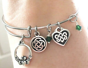 �y���������z�u���X���b�g�@�A�N�Z�T��?�@�V���o�[claddagh�P���g�u���X���b�g�X�R�b�g�����h�A�C�������hsilver plated claddagh friend celtic knot heart charm bracelet scottish irish