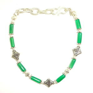 �y���������z�u���X���b�g�@�A�N�Z�T��?�@beautiful bracelet natural fine green onyx beaded gemstone85gramsbeautiful bracelet natural fine green onyx beaded gemston