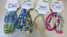 【送料無料】ブレスレット　アクセサリ—　listingロットピンク listing beaded bracelets lot costume jewelry fashion blue pink gold multicolored