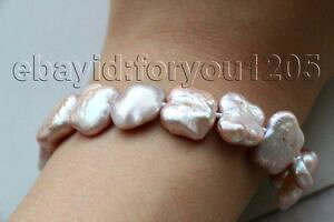 yzuXbg@ANZT?@p[uXbg8 genuine natural 1316mm purple reborn keshi pearl bracelet 14k f1794