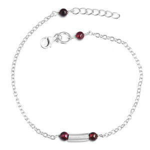 yzuXbg@ANZT?@X^[OVo[\bhuXbgK[lbgr[hsterling silver 925 solid bracelet garnet gemstone beads charm red free shipping