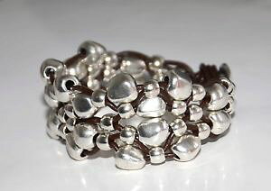 �y���������z�u���X���b�g�@�A�N�Z�T��?�@�{�[���u���X���b�gwoven leather bracelet strandhandmadeirregular ballbracelet craft