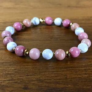 �y���������z�u���X���b�g�@�A�N�Z�T��?�@ listingbracelet manwoman beads turqunite rhodochrosite natural stones crystal