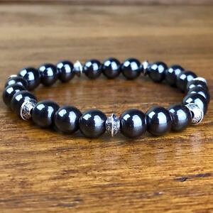 �y���������z�u���X���b�g�@�A�N�Z�T��?�@�r�[�Y�w�}�^�C�g�`�x�b�g�r�[�Y listingbracelet manwoman natural stone beads hematitetibet beads