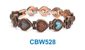 �y���������z�u���X���b�g�@�A�N�Z�T��?�@�����N�n�C�p���[�u���X���b�gsemi precious stones women copper link high power magnetic bracelet cbw528
